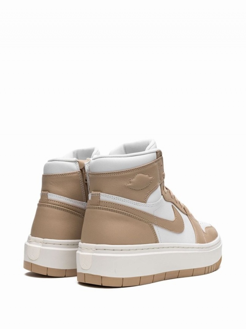 Brown / White Women's Nike High Elevate Desert Air Jordan 1 | GZQOLU-824