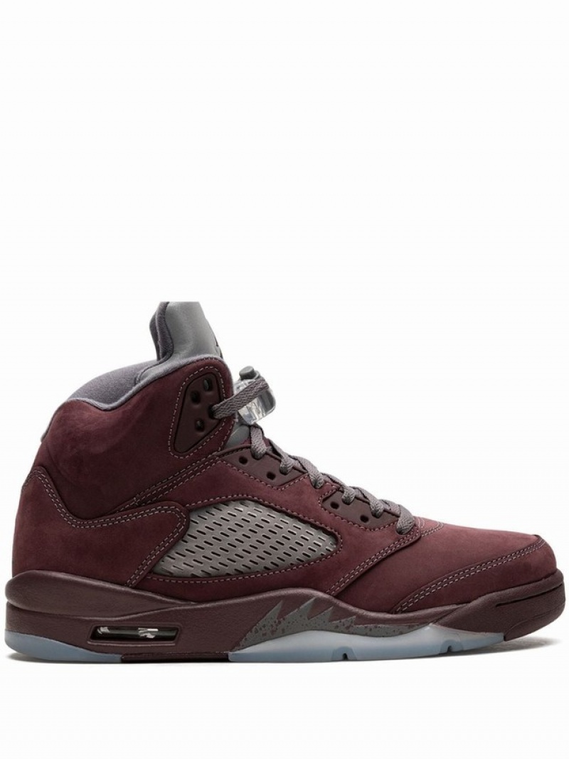 Burgundy Men\'s Nike Burgundy Air Jordan 5 | DBHGSR-213