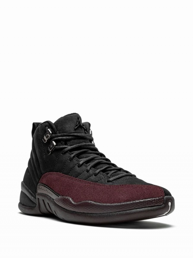 Burgundy / Black Women's Nike High Top Air Jordan 12 | WEQNBX-240