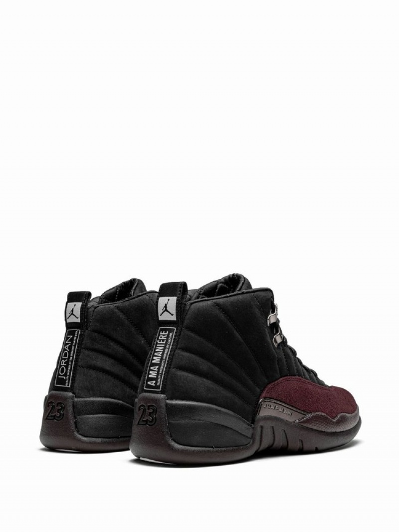 Burgundy / Black Women's Nike High Top Air Jordan 12 | WEQNBX-240