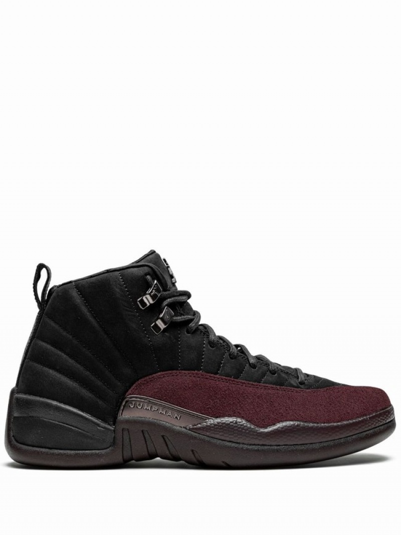 Burgundy / Black Women\'s Nike High Top Air Jordan 12 | WEQNBX-240