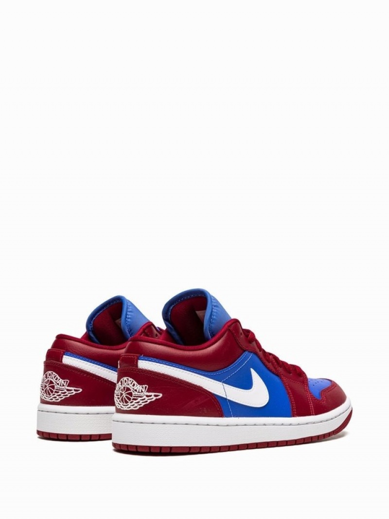 Burgundy / Blue Women's Nike Low Pomegranate/Medium Air Jordan 1 | EFXPMZ-819