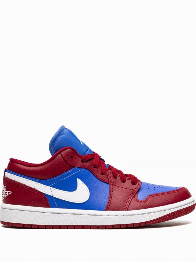 Burgundy / Blue Women\'s Nike Low Pomegranate/Medium Air Jordan 1 | EFXPMZ-819