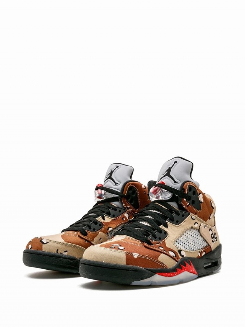 Camo Women's Nike Retro Supreme Camo Air Jordan 5 | GPNEDC-805