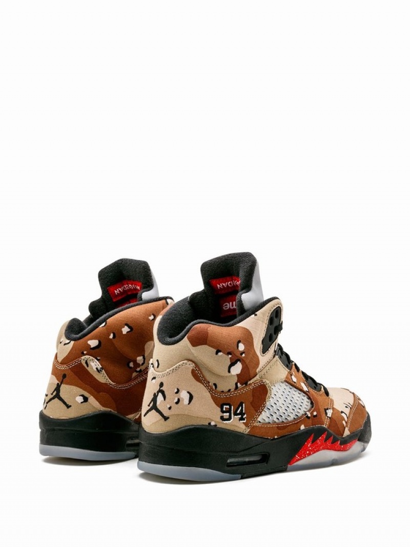 Camo Women's Nike Retro Supreme Camo Air Jordan 5 | GPNEDC-805