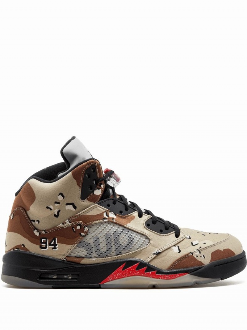 Camo Women\'s Nike Retro Supreme Camo Air Jordan 5 | GPNEDC-805