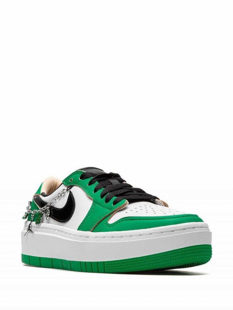 Green Women's Nike Elevate Low SE Lucky Air Jordan 1 | DXLTSA-104