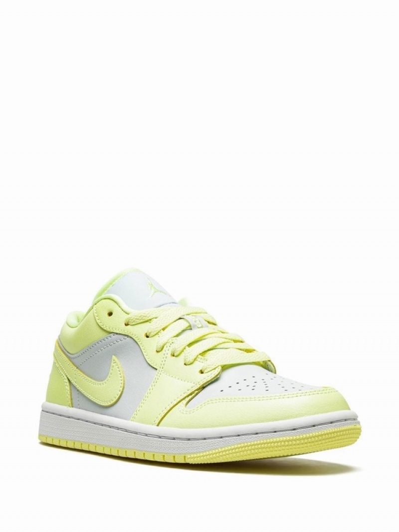 Green Women's Nike Low Lemonade Air Jordan 1 | KBJQPM-129