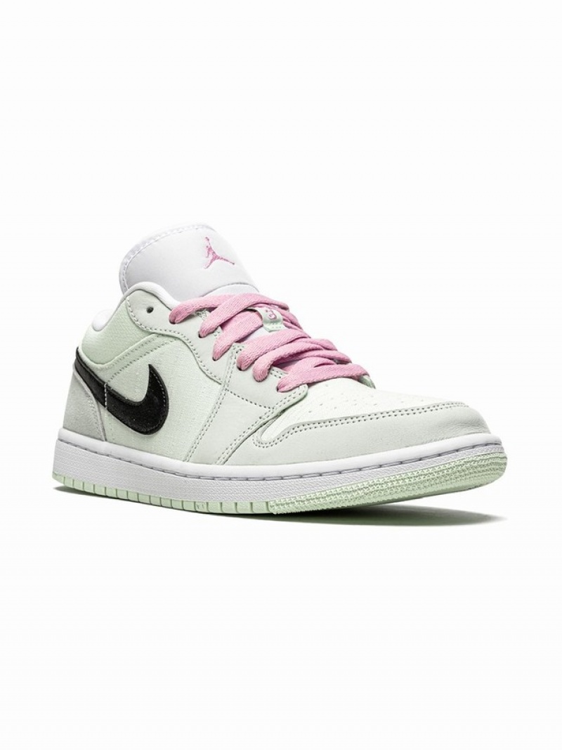 Green Women\'s Nike Low SE Barely Air Jordan 1 | LQMCGV-976