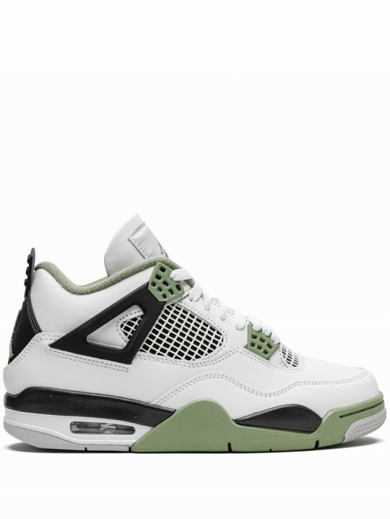 Green Women\'s Nike Oil Air Jordan 4 | CGFLIB-178