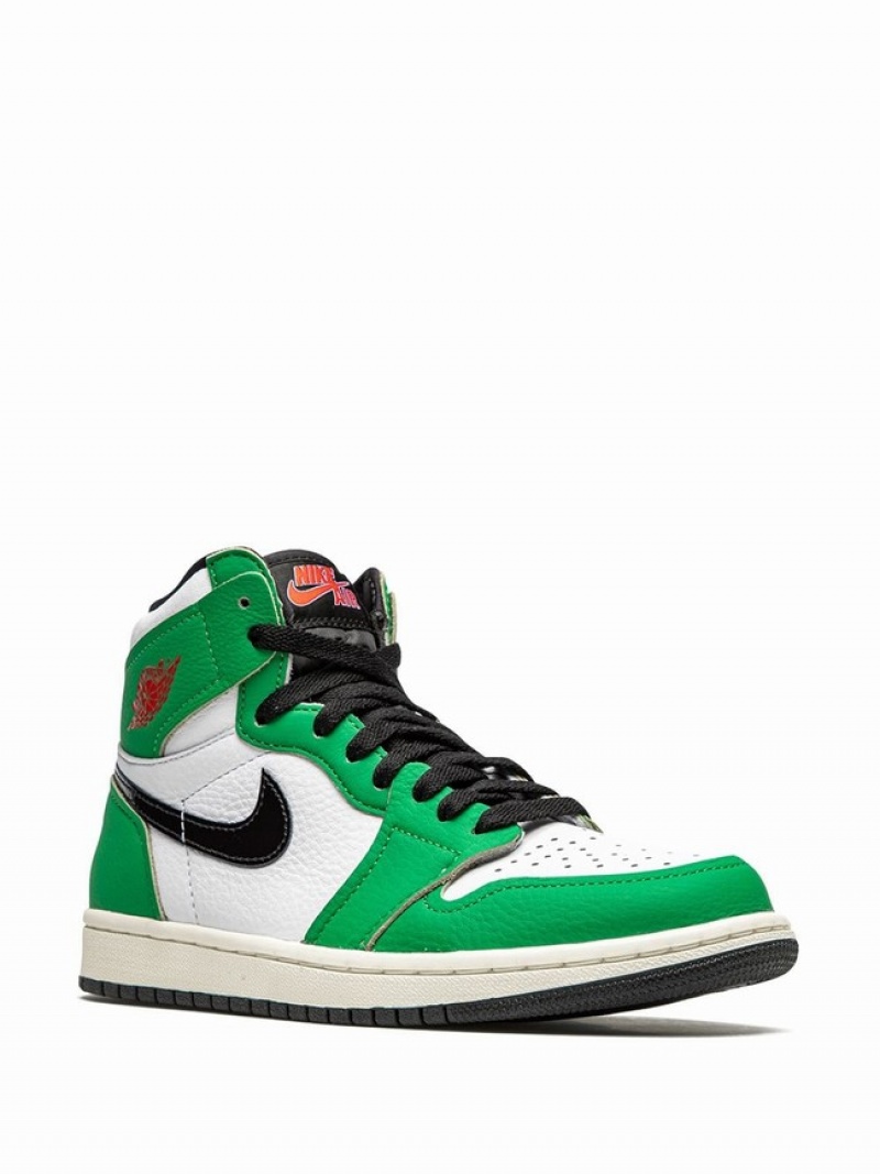 Green Women's Nike Retro High OG Lucky Air Jordan 1 | USEVOK-942