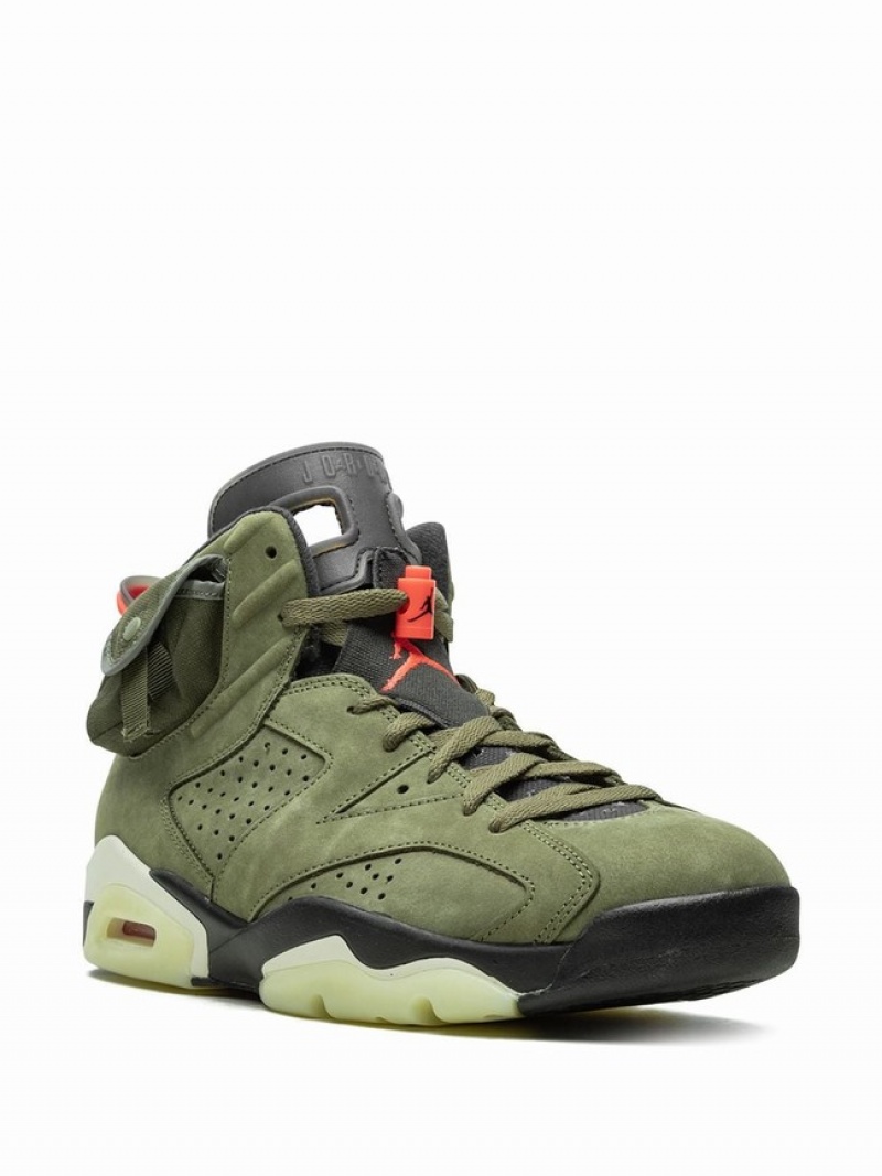 Green Women's Nike Travis Scott Air Jordan 6 | HILWTZ-268