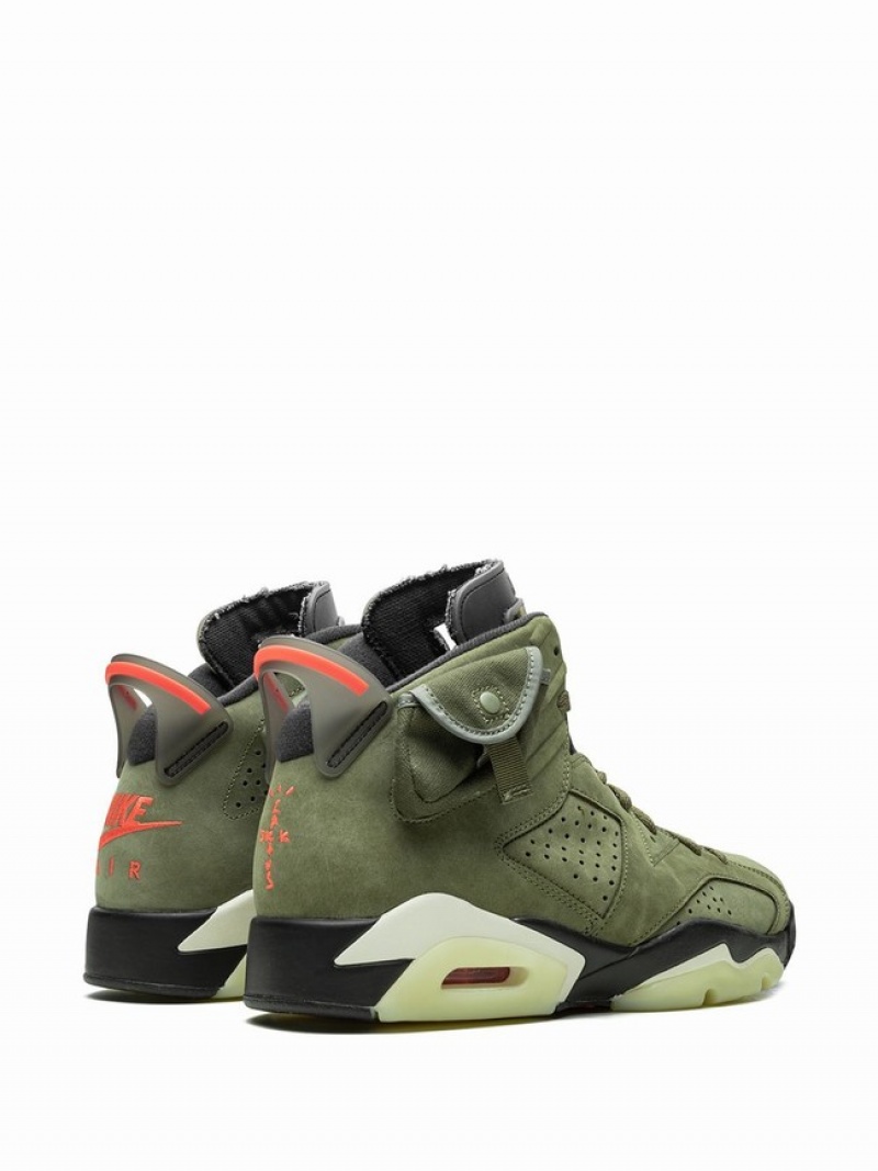 Green Women's Nike Travis Scott Air Jordan 6 | HILWTZ-268