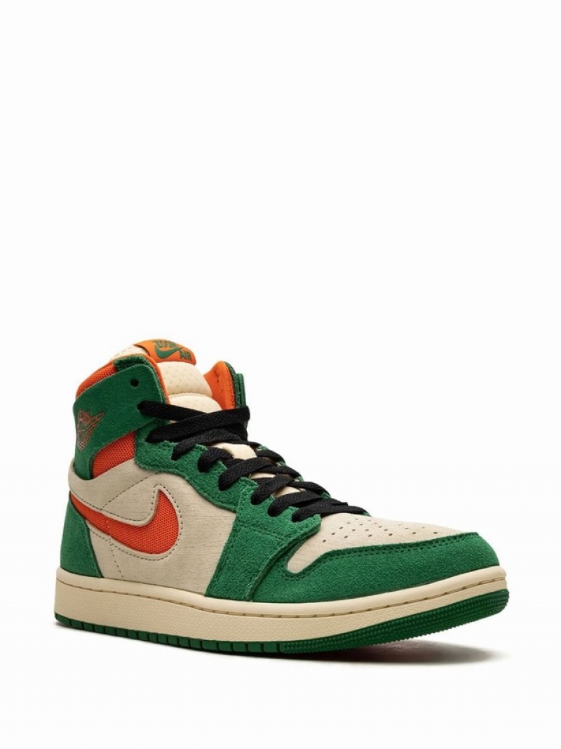 Green / Beige Men's Nike High Zoom CMFT 2 Pine Air Jordan 1 | VHMFUA-254