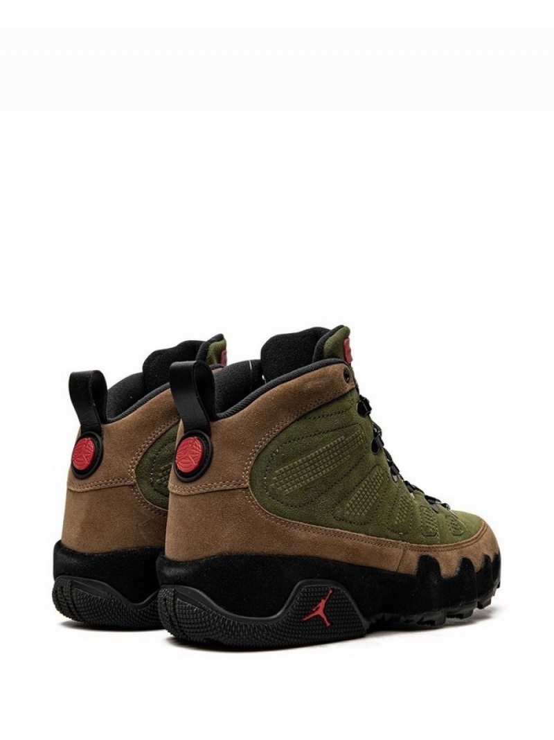 Green / Brown Men's Nike Retro Air Jordan 9 | IWCXBA-250