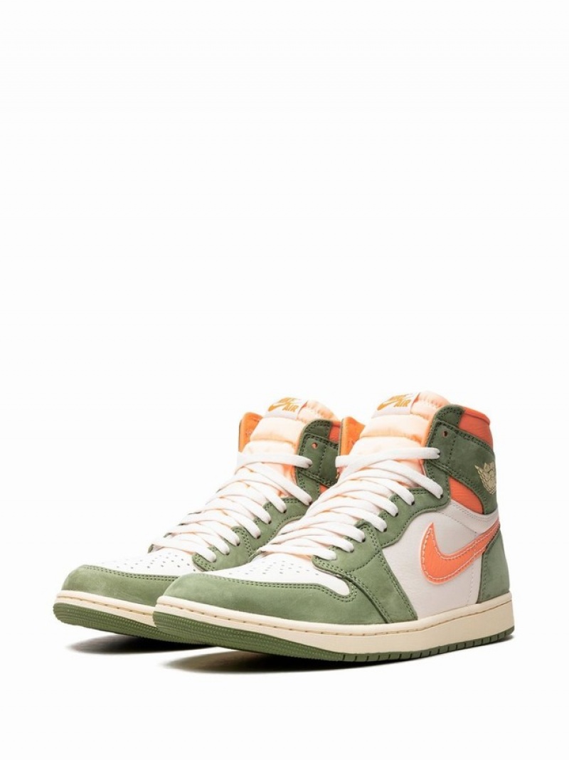 Green / White Men's Nike High OG Celadon Air Jordan 1 | SIKMLX-946