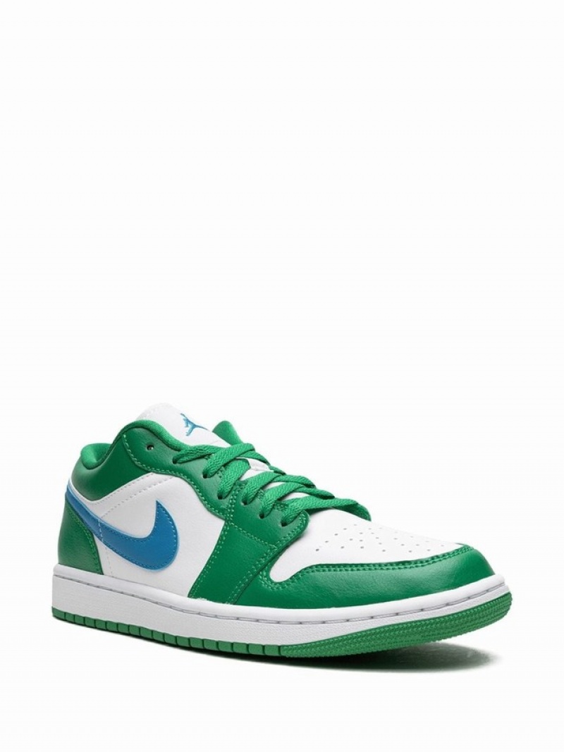 Green / White Women's Nike Low Air Jordan 1 | UGMTZS-634