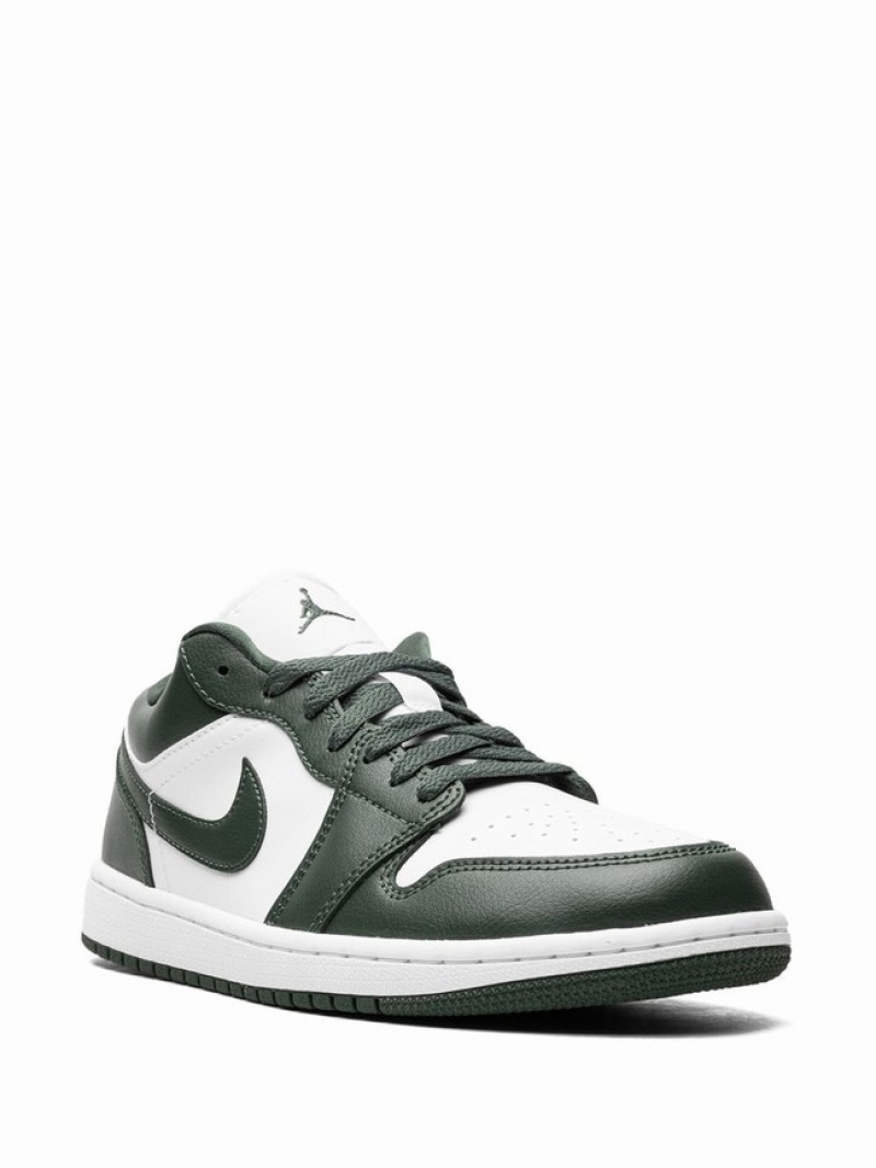 Green / White Women's Nike Low Galactic Jade Air Jordan 1 | MNCPTE-871