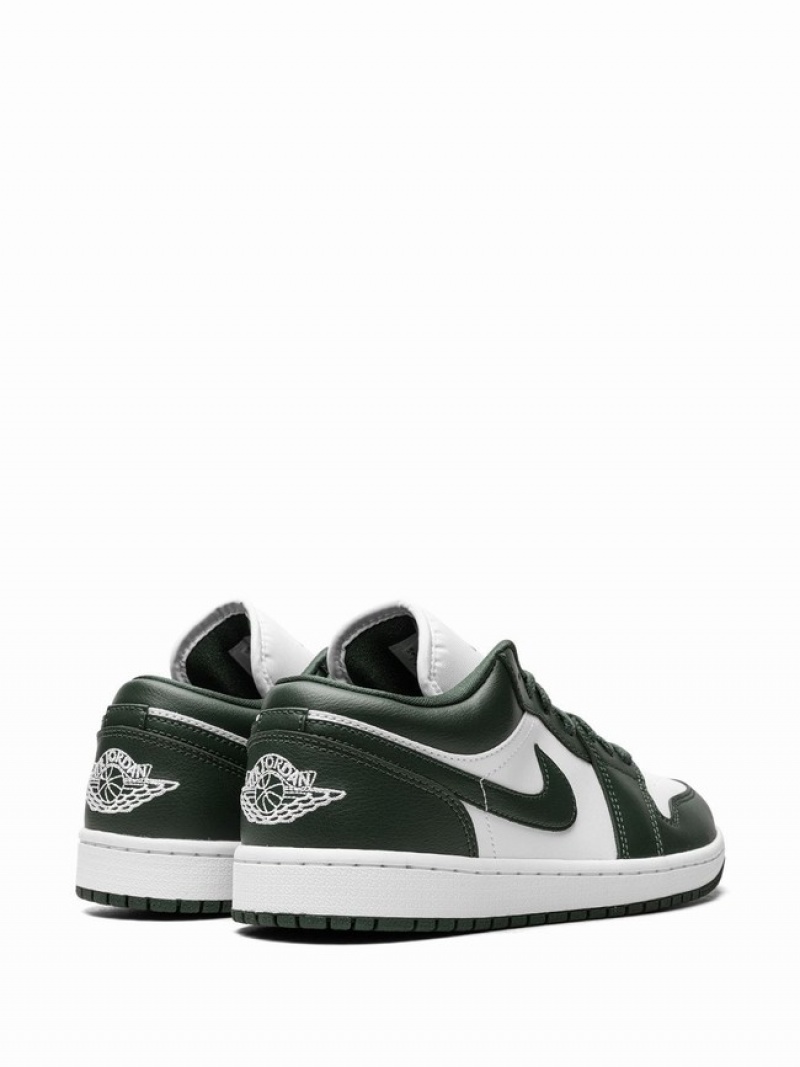 Green / White Women's Nike Low Galactic Jade Air Jordan 1 | MNCPTE-871