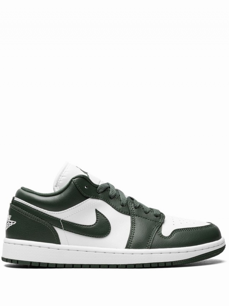 Green / White Women\'s Nike Low Galactic Jade Air Jordan 1 | MNCPTE-871