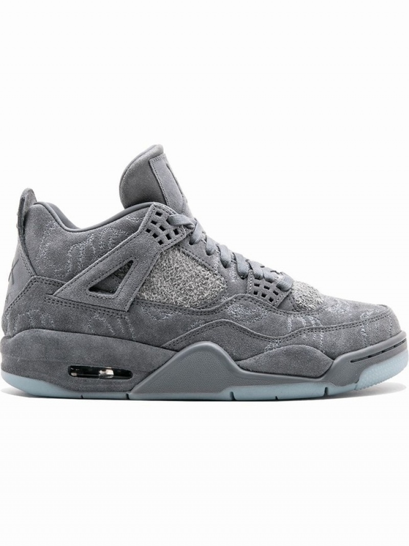 Grey Men\'s Nike Retro Kaws High Top Air Jordan 4 | EGTAXD-487