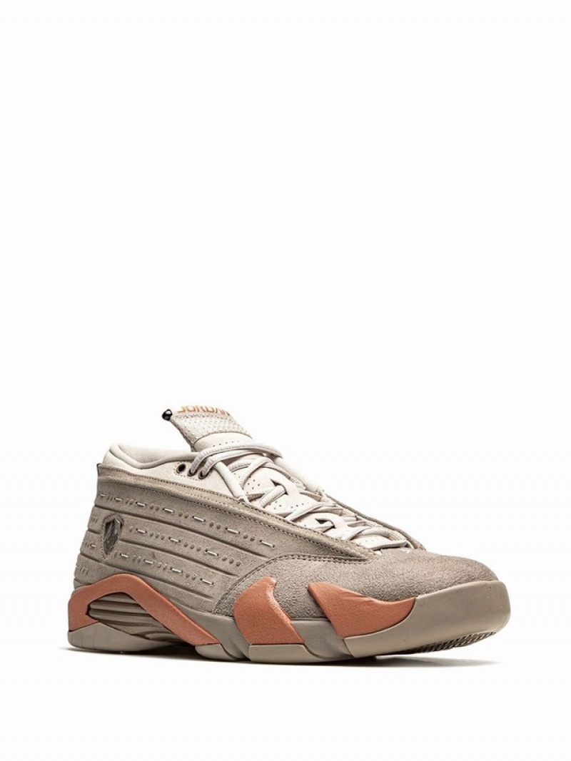 Grey Men's Nike Retro Low Clot - Terracotta Air Jordan 14 | OTIEGX-097