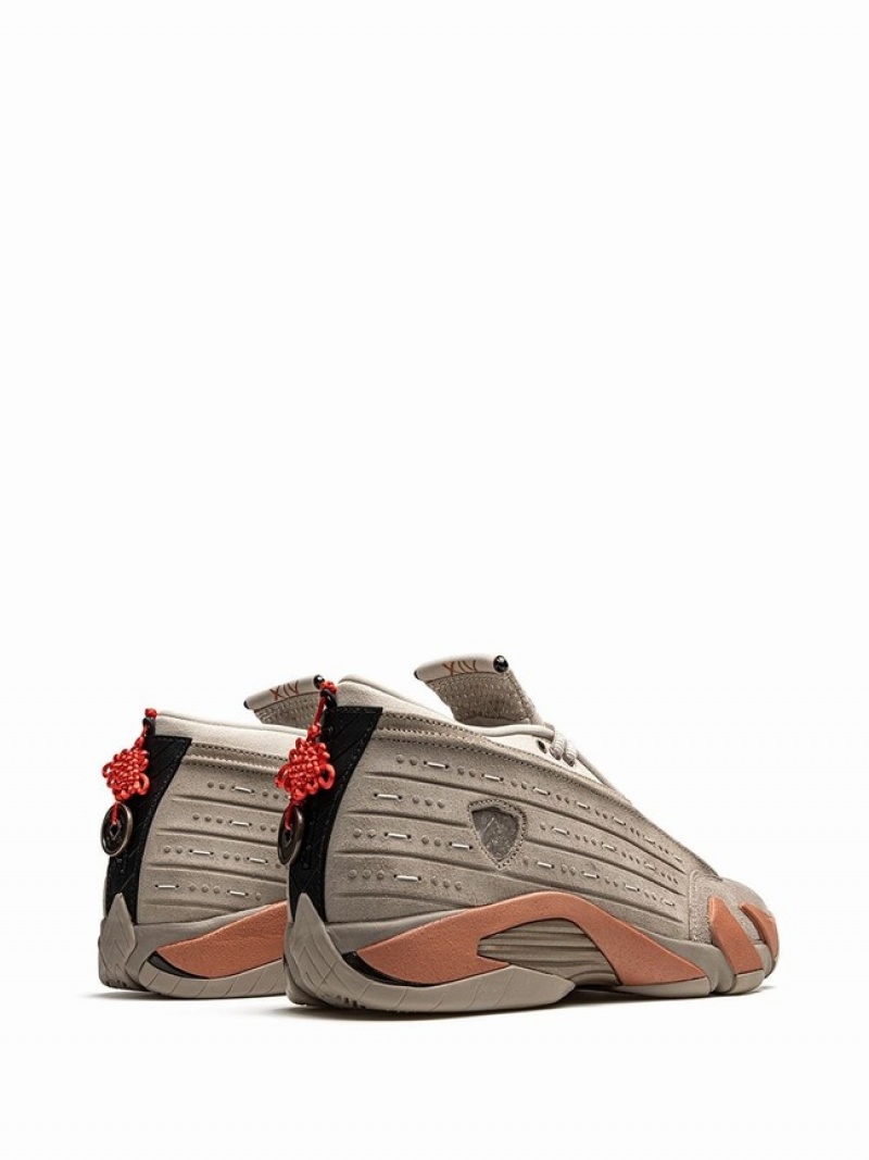 Grey Men's Nike Retro Low Clot - Terracotta Air Jordan 14 | OTIEGX-097