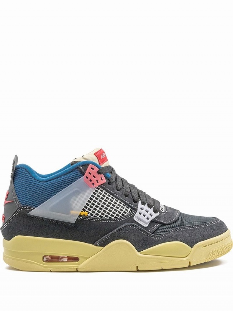 Grey Men\'s Nike x Union SP Off-Noir Air Jordan 4 | XESKVR-905