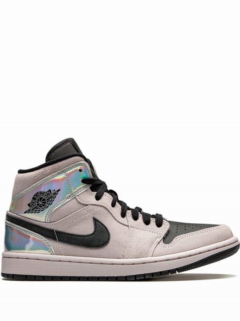 Grey Women\'s Nike Mid Air Jordan 1 | BMHLTX-607