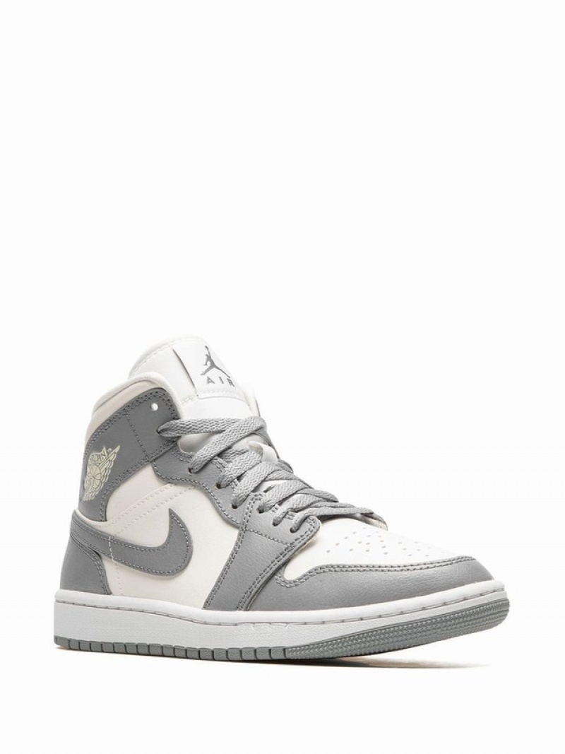 Grey Women's Nike Mid Stealth Air Jordan 1 | TKHEQM-093