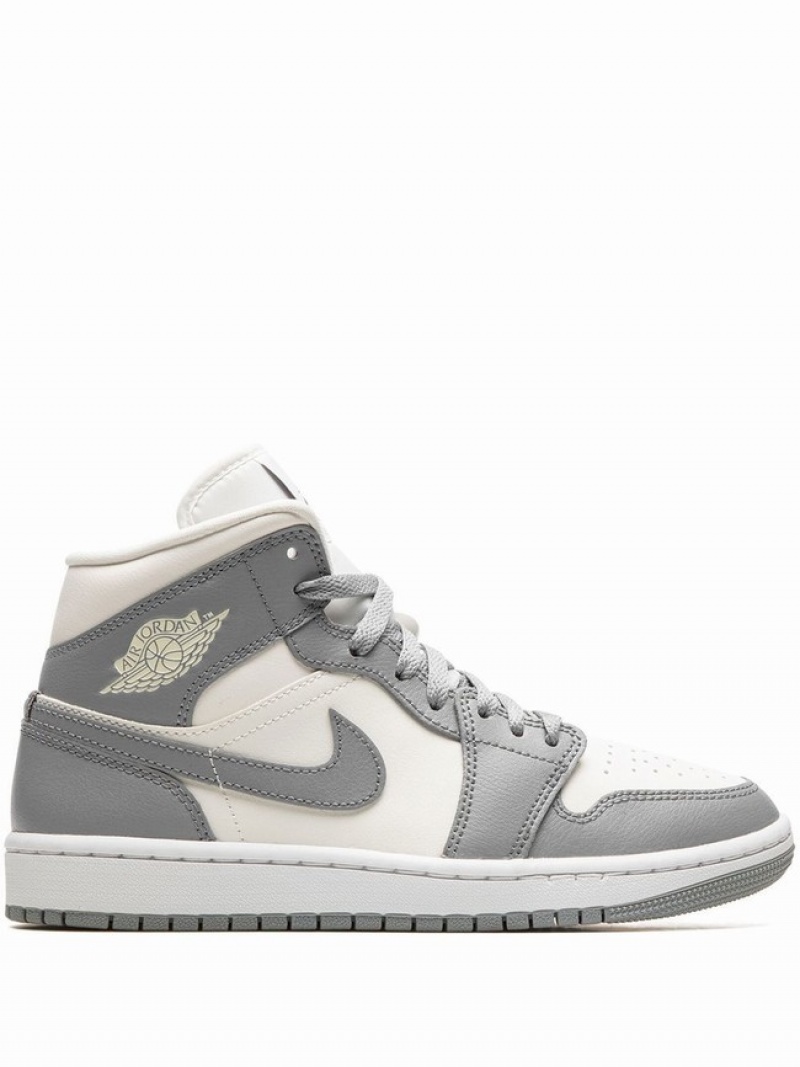 Grey Women\'s Nike Mid Stealth Air Jordan 1 | TKHEQM-093