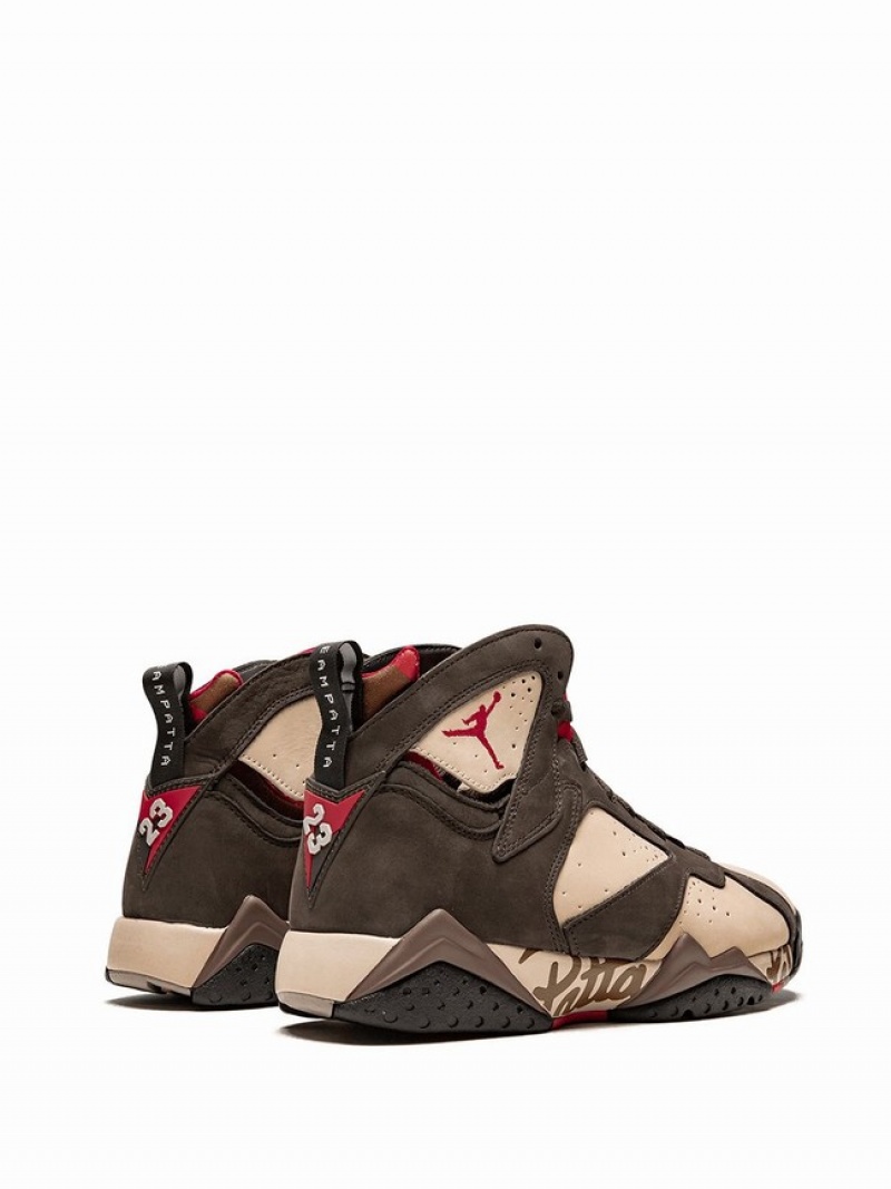 Grey / Beige Women's Nike Retro Patta Shimmer Air Jordan 7 | WGNAKU-218