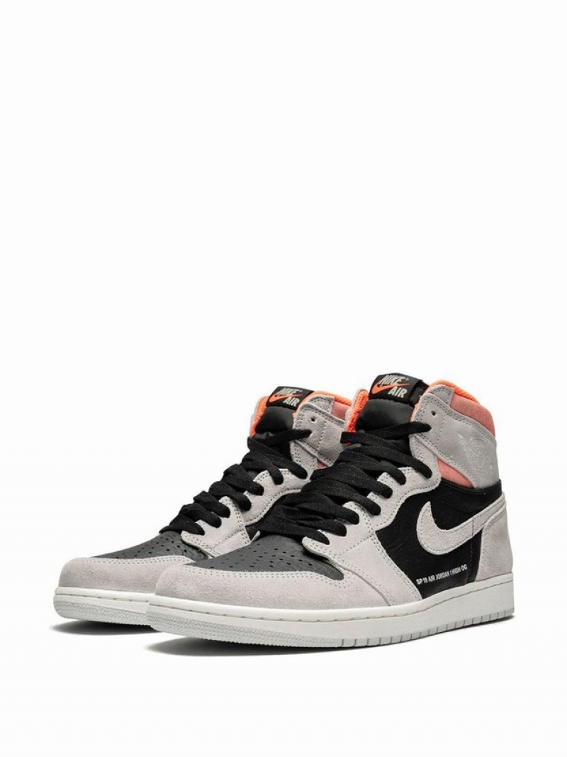 Grey / Black Men's Nike Retro High OG Air Jordan 1 | INEQGC-195