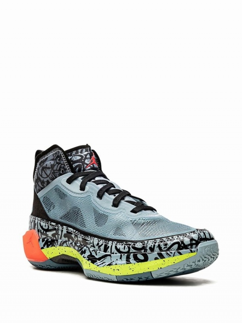 Grey / Black Women's Nike PF Satou Sabally - Graffiti Air Jordan 37 | DRVQNT-710