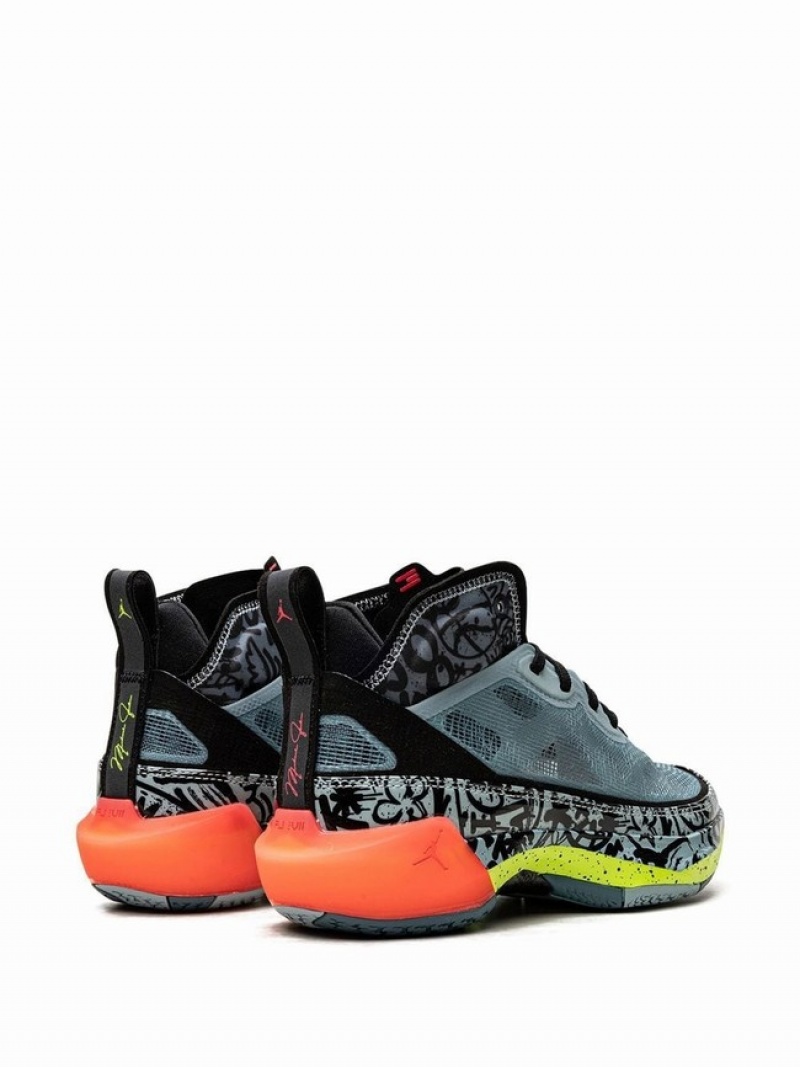 Grey / Black Women's Nike PF Satou Sabally - Graffiti Air Jordan 37 | DRVQNT-710