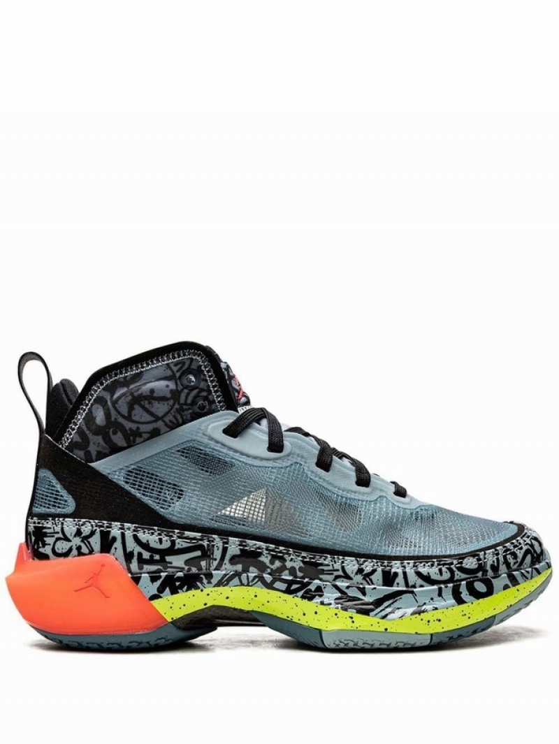 Grey / Black Women\'s Nike PF Satou Sabally - Graffiti Air Jordan 37 | DRVQNT-710