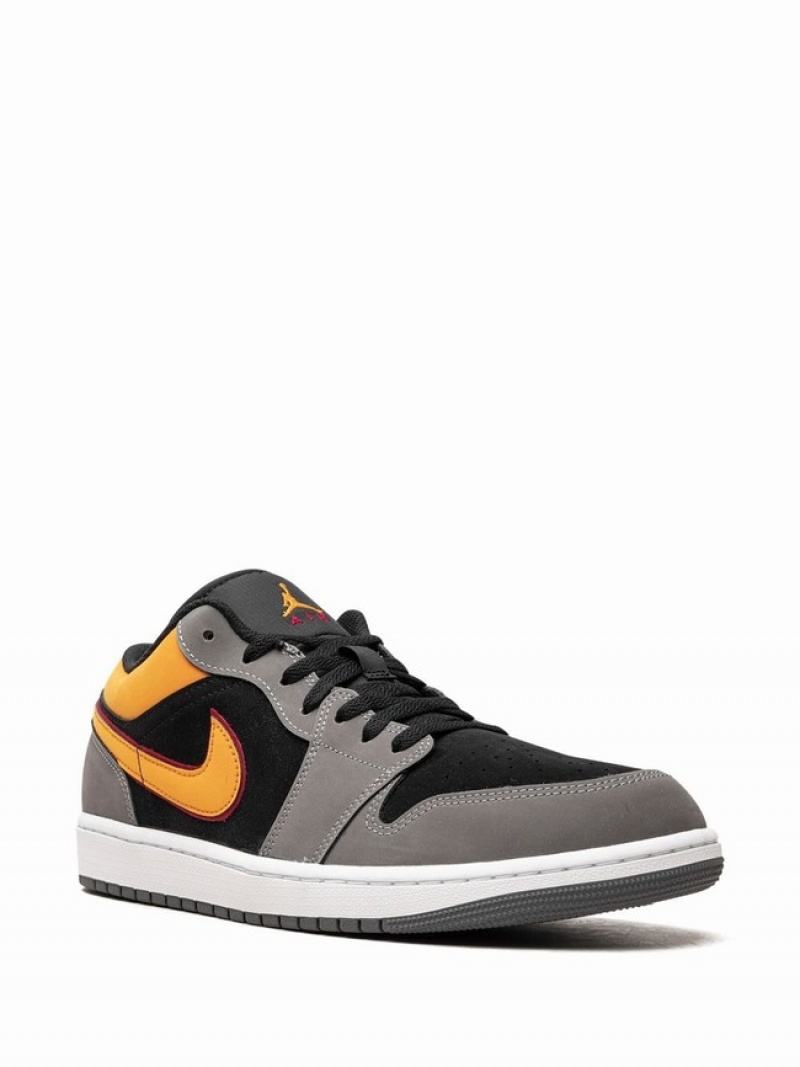 Grey / Black / Brown Men's Nike Low Vivid Air Jordan 1 | YEASID-274