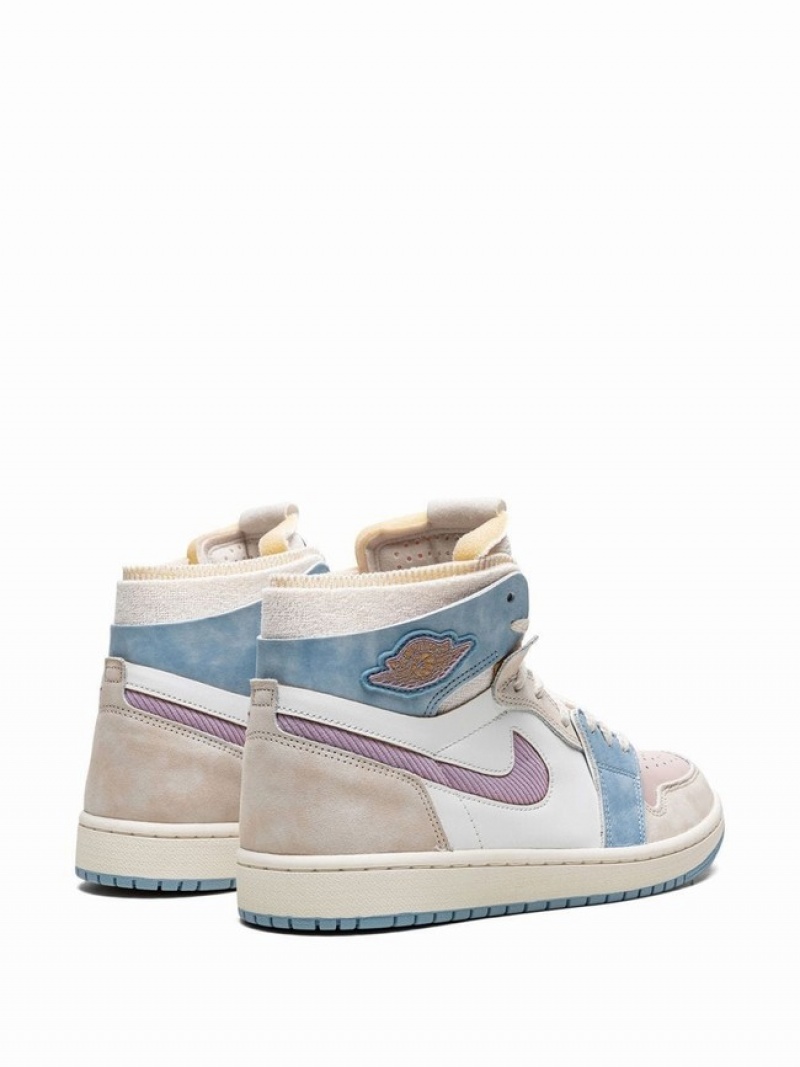 Grey / Blue / Purple Women's Nike Zoom Air CMFT Air Jordan 1 | XJWKCD-274