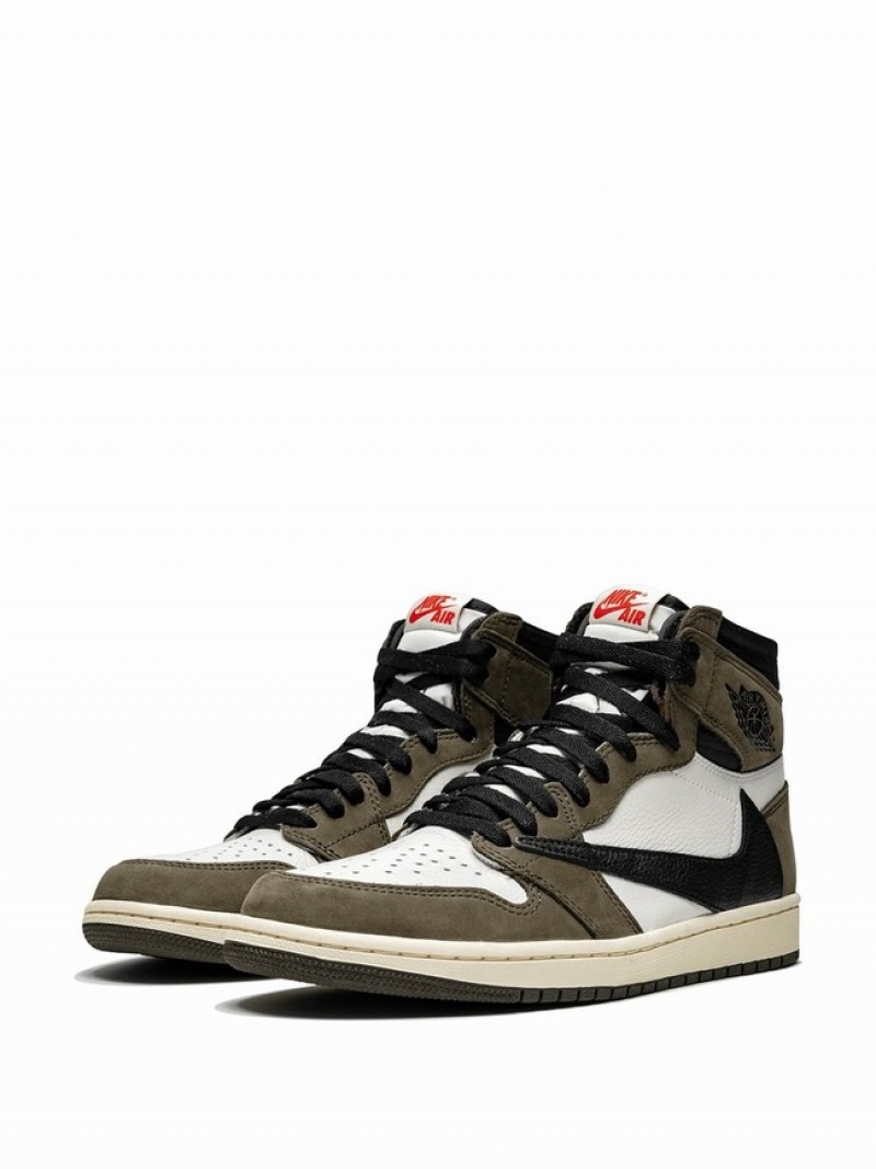 Grey / White / Black Women's Nike High OG TS SP Travis Scott Air Jordan 1 | HBYJKO-496