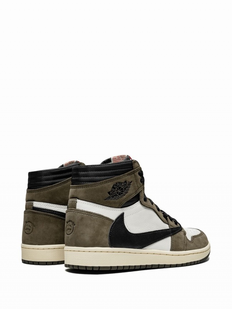 Grey / White / Black Women's Nike High OG TS SP Travis Scott Air Jordan 1 | HBYJKO-496