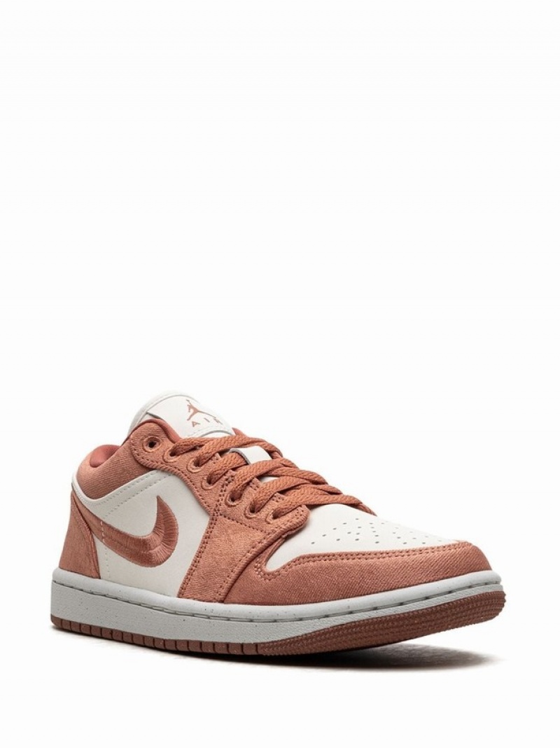 Light Beige / Dark Orange Women's Nike Low Sky J Air Jordan 1 | UVZSPB-807