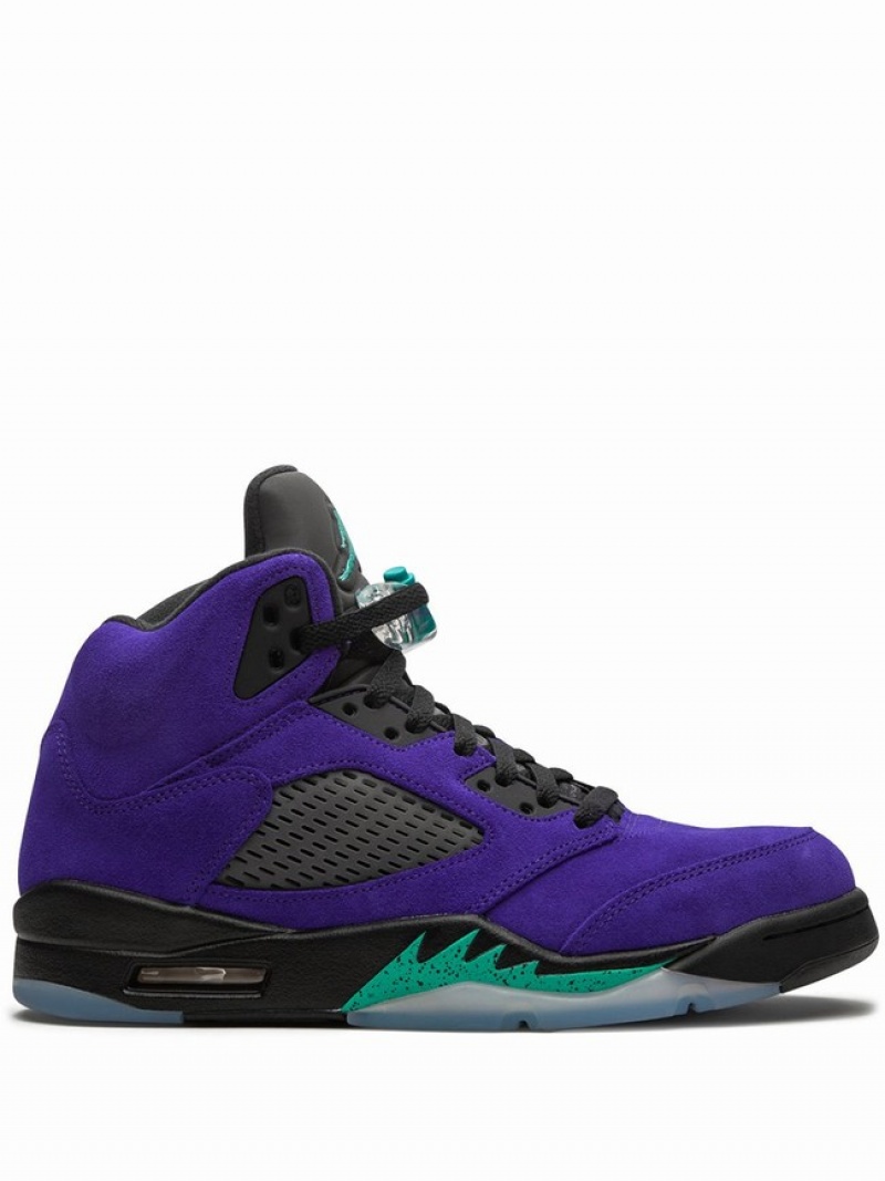 Navy Men\'s Nike Retro Alternate Grape Air Jordan 5 | IFRYMP-078