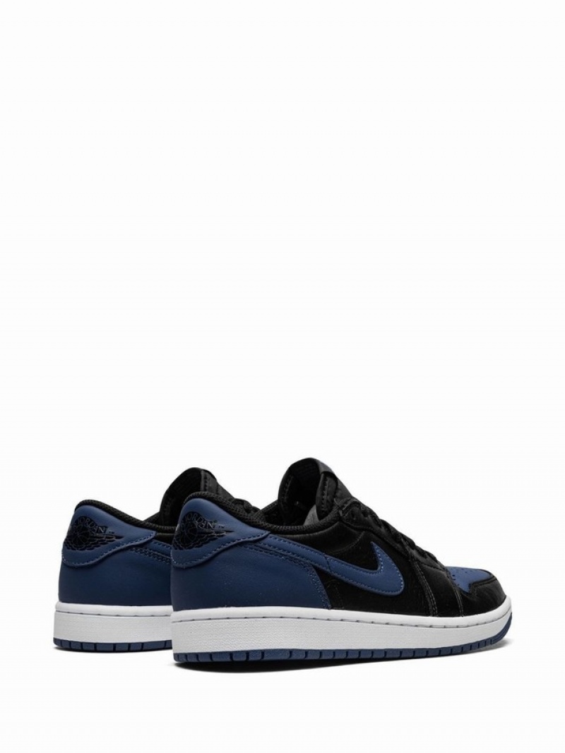 Navy / Black Men's Nike Low OG Mystic Air Jordan 1 | SRKXCI-386