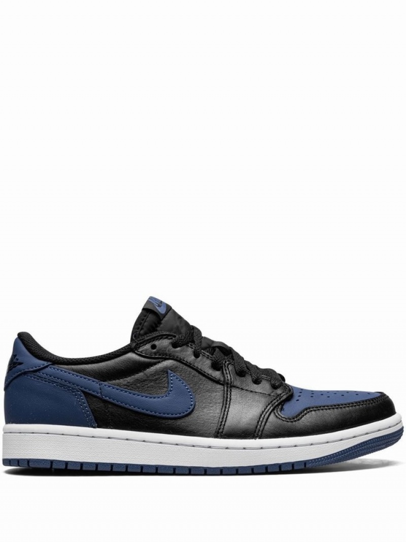 Navy / Black Men\'s Nike Low OG Mystic Air Jordan 1 | SRKXCI-386