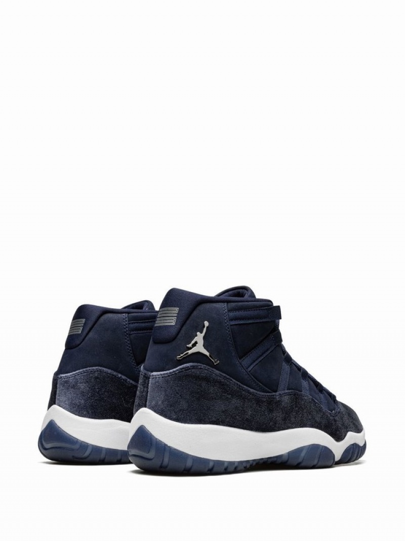 Navy / Blue Women's Nike Velvet Midnight Navy Air Jordan 11 | IRKPUA-326