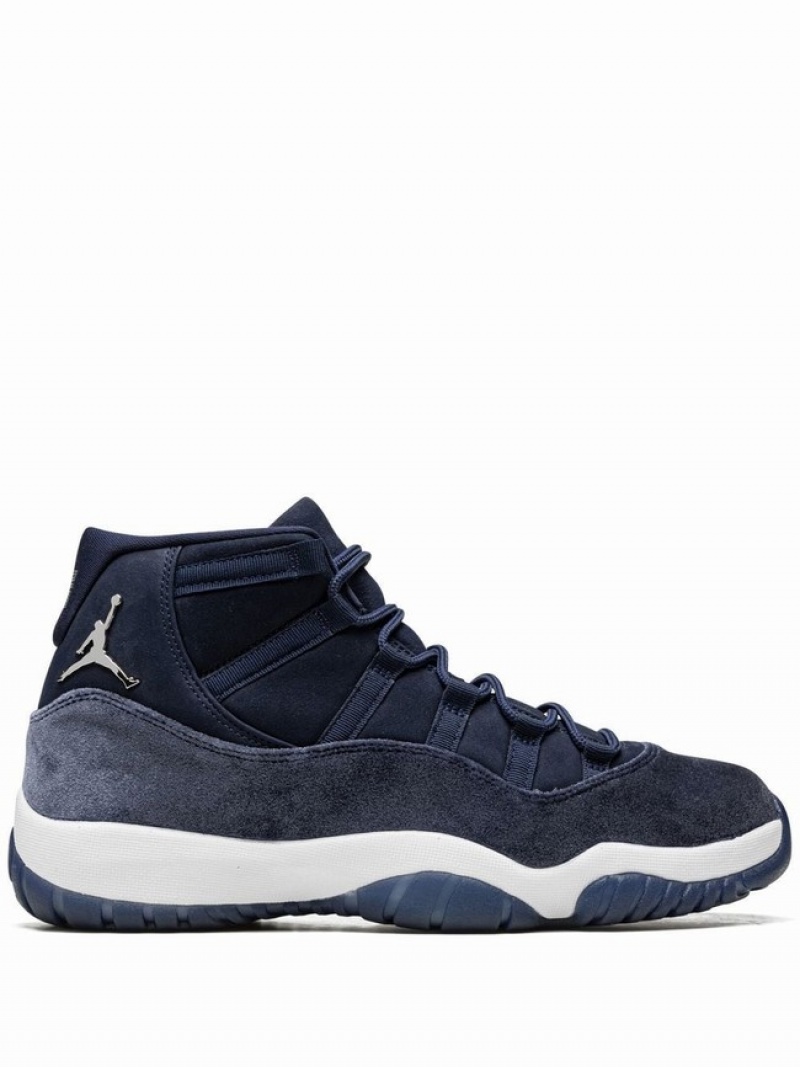 Navy / Blue Women\'s Nike Velvet Midnight Navy Air Jordan 11 | IRKPUA-326