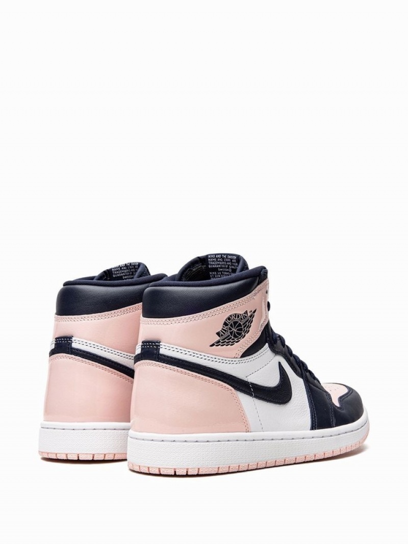 Navy / White Women's Nike High Bubble Gum Air Jordan 1 | EKSIOY-635