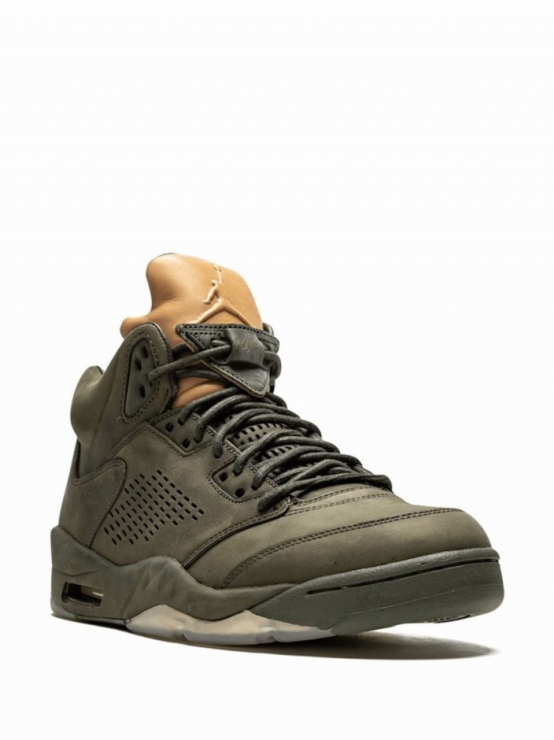 Olive Women's Nike Retro Prem take flight Air Jordan 5 | TAJELN-237