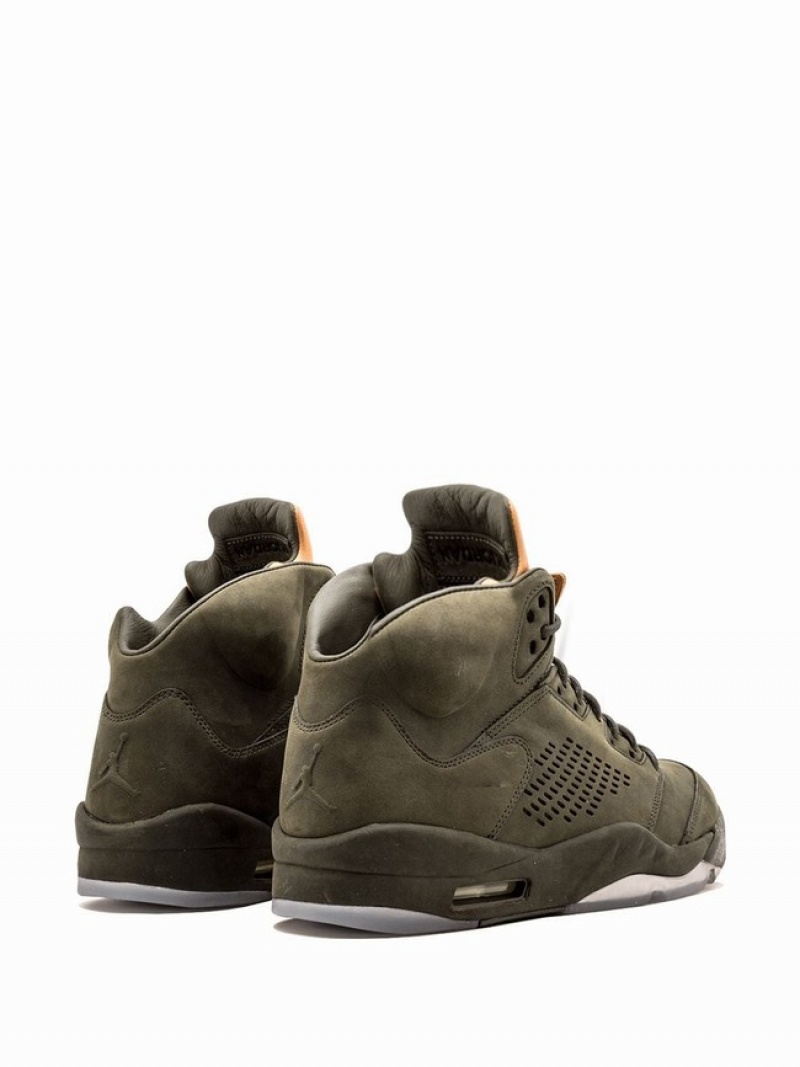 Olive Women's Nike Retro Prem take flight Air Jordan 5 | TAJELN-237