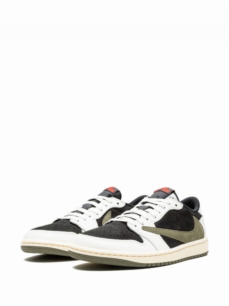 Olive Women's Nike x Travis Scott Low OG Olive Air Jordan 1 | CZNAVU-965